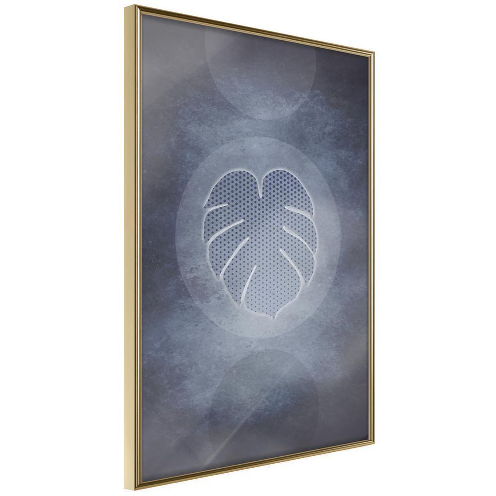 Botanical Wall Art - Leaf in the Center-artwork for wall with acrylic glass protection