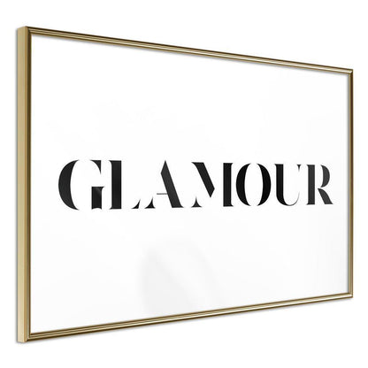 Typography Framed Art Print - Glamour-artwork for wall with acrylic glass protection