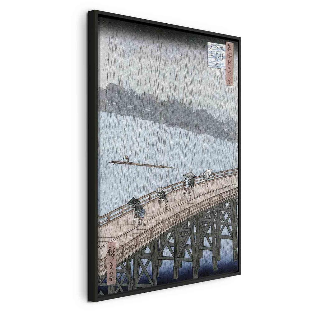 Canvas Print - Sudden Shower over Shin-Ohashi Bridge and Atake (Ohashi Atake no Yudachi) from the series 'Meisho Edo Hyakkei' (One Hundred Famous Views of Edo) (Utagawa Hiroshige)