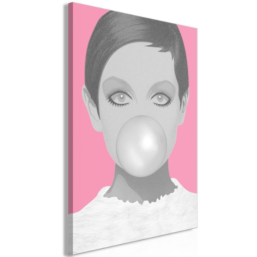 Canvas Print - Bubble Gum (1 Part) Vertical-ArtfulPrivacy-Wall Art Collection