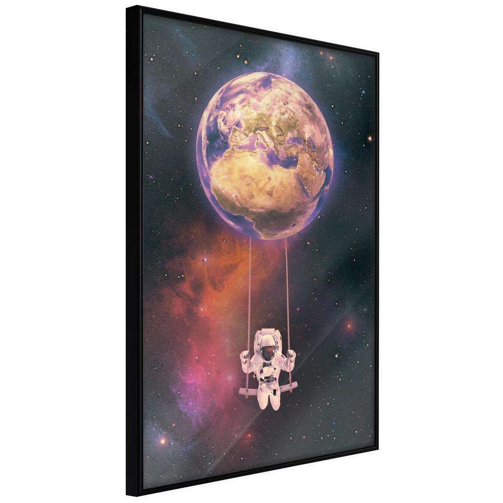 Abstract Poster Frame - The Whole World is a Playground-artwork for wall with acrylic glass protection