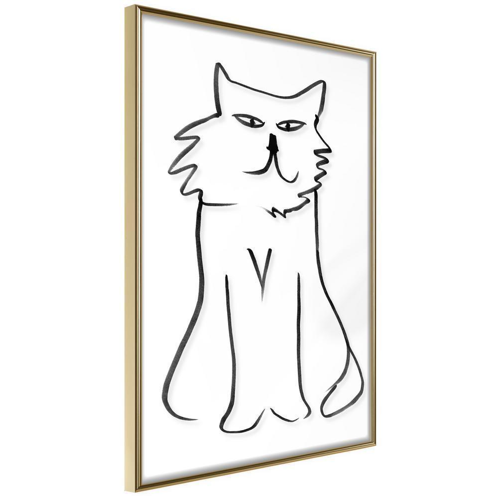 Black and White Framed Poster - Hungry for Attention-artwork for wall with acrylic glass protection