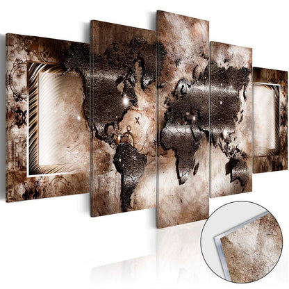 Durable Plexiglas Decorative Print - Acrylic Print - Platinum Map - ArtfulPrivacy