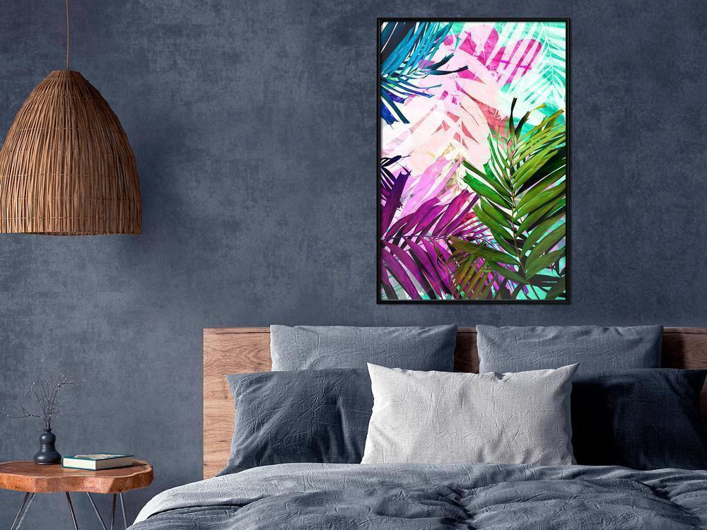 Botanical Wall Art - Vibrant Jungle-artwork for wall with acrylic glass protection