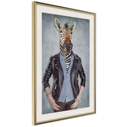 Frame Wall Art - Animal Alter Ego: Zebra-artwork for wall with acrylic glass protection