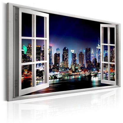 Canvas Print - Window: View of New York-ArtfulPrivacy-Wall Art Collection