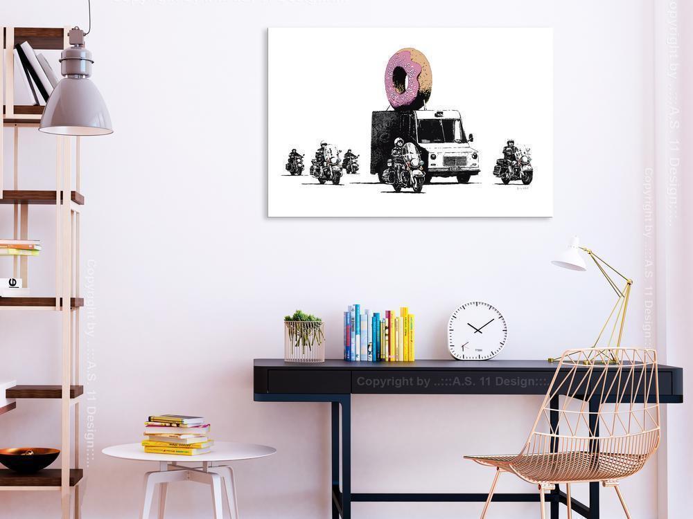 Canvas Print - Donut Police (1 Part) Wide-ArtfulPrivacy-Wall Art Collection