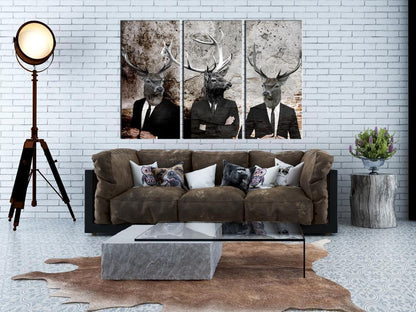 Canvas Print - Deer in Suits I-ArtfulPrivacy-Wall Art Collection