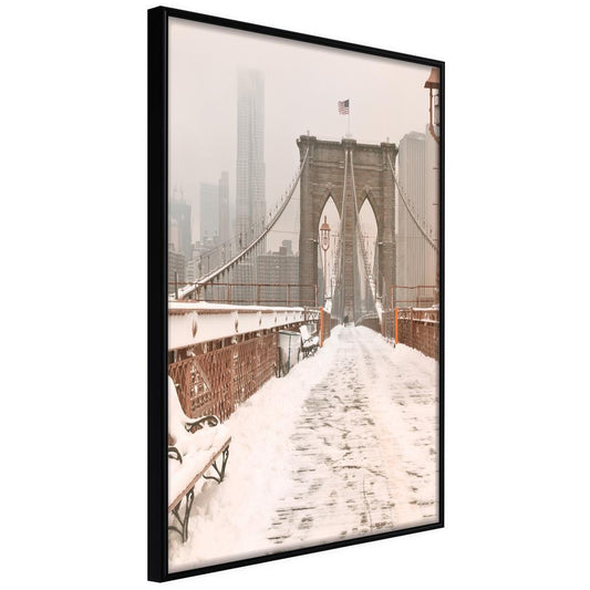 Winter Design Framed Artwork - Winter in New York-artwork for wall with acrylic glass protection