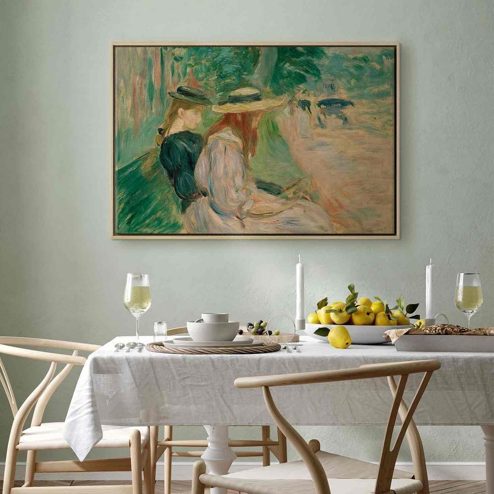 Canvas Print - Sur un banc de Bois de Boulogne (Berthe Morisot)