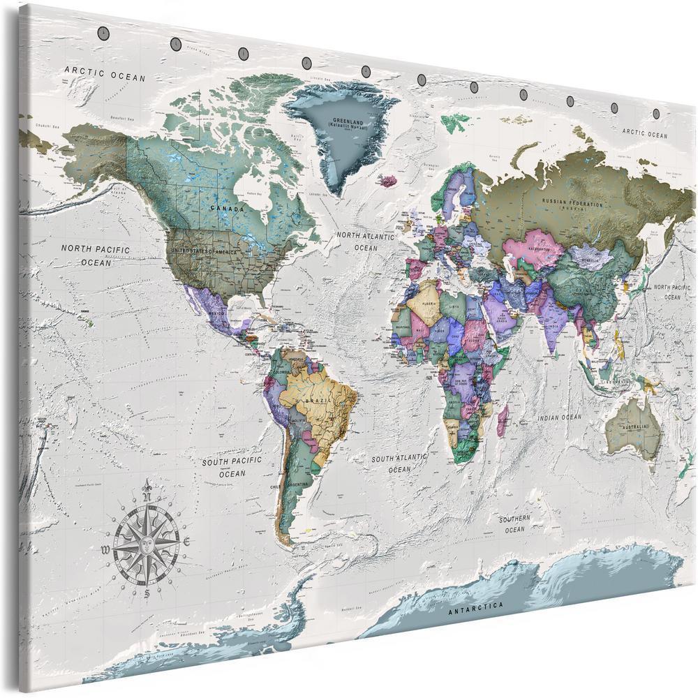 Canvas Print - World Destinations (1 Part) Wide-ArtfulPrivacy-Wall Art Collection