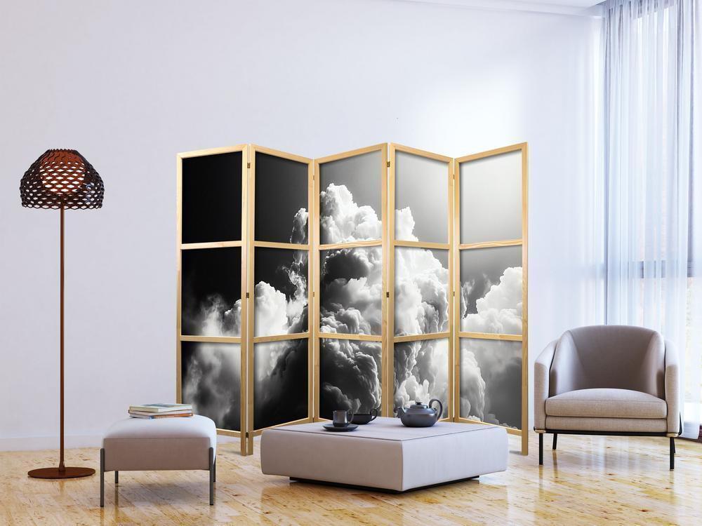 Japanese Room Divider - Clouds Like from Dreams: Let the Sun Illuminate Your Day – A Visual Feast