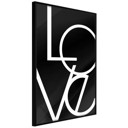 Typography Framed Art Print - Simply Love-artwork for wall with acrylic glass protection