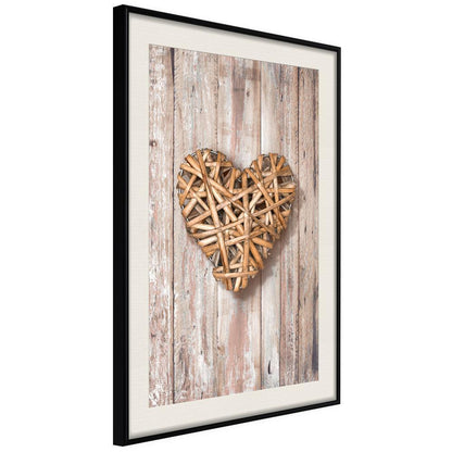 Abstract Poster Frame - Wicker Love-artwork for wall with acrylic glass protection