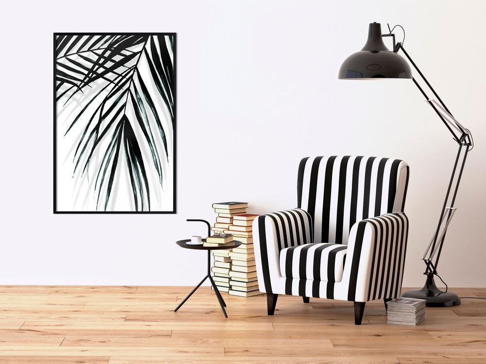 Botanical Wall Art - Leaf and Its Shadow-artwork for wall with acrylic glass protection