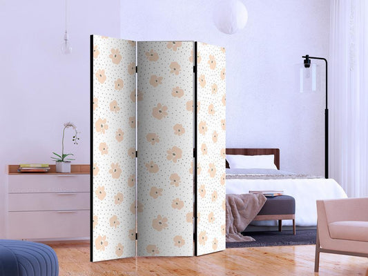 Decorative partition-Room Divider - Children Flowers-Folding Screen Wall Panel by ArtfulPrivacy