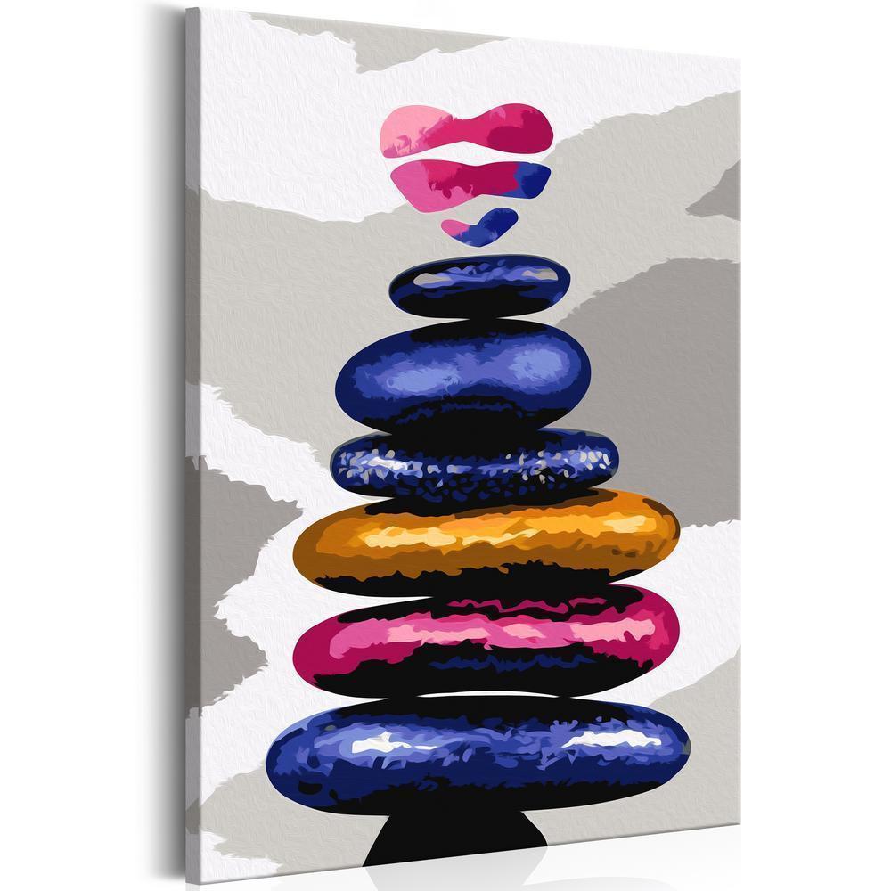 Start learning Painting - Paint By Numbers Kit - Colored Pebbles - new hobby