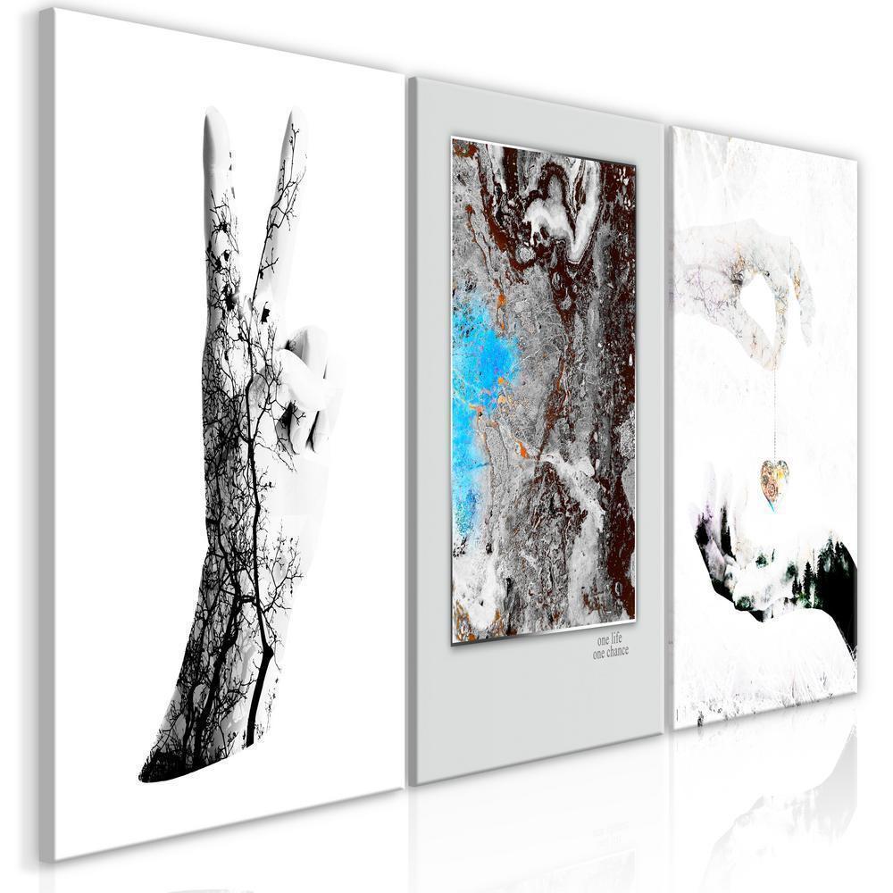 Canvas Print - Gestures (3 Parts)-ArtfulPrivacy-Wall Art Collection