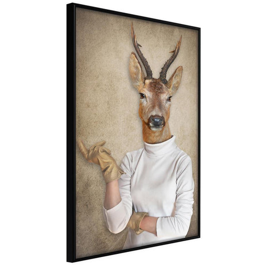 Frame Wall Art - Animal Alter Ego: Capreolus-artwork for wall with acrylic glass protection