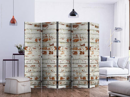 Decorative partition-Room Divider - Brick Story II-Folding Screen Wall Panel by ArtfulPrivacy