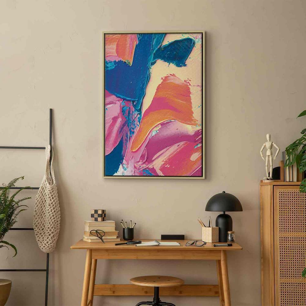 Canvas Print - Energetic Shapes - Dynamic Oil Paint Composition on Canvas