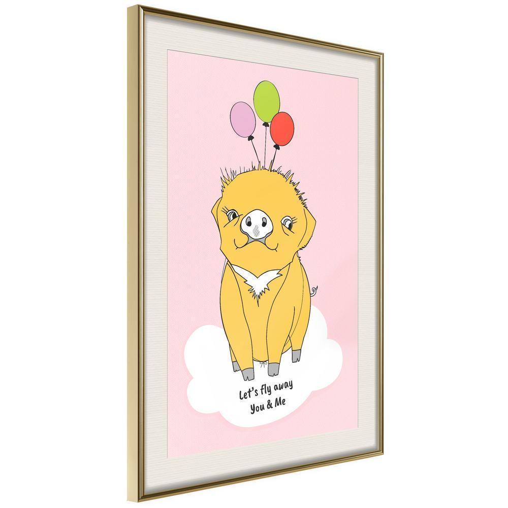 Nursery Room Wall Frame - Birthday Wish-artwork for wall with acrylic glass protection