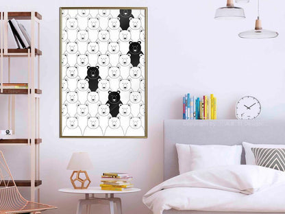 Nursery Room Wall Frame - Black and White Design-artwork for wall with acrylic glass protection