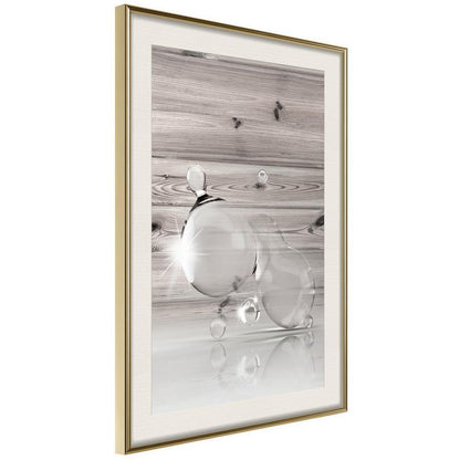 Winter Design Framed Artwork - Joined Bubbles-artwork for wall with acrylic glass protection