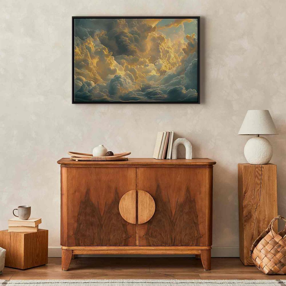 Canvas Print - Last Breath of the Day: Clouds Illuminated by Evening Glow