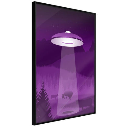 Abstract Poster Frame - Flying Saucer-artwork for wall with acrylic glass protection