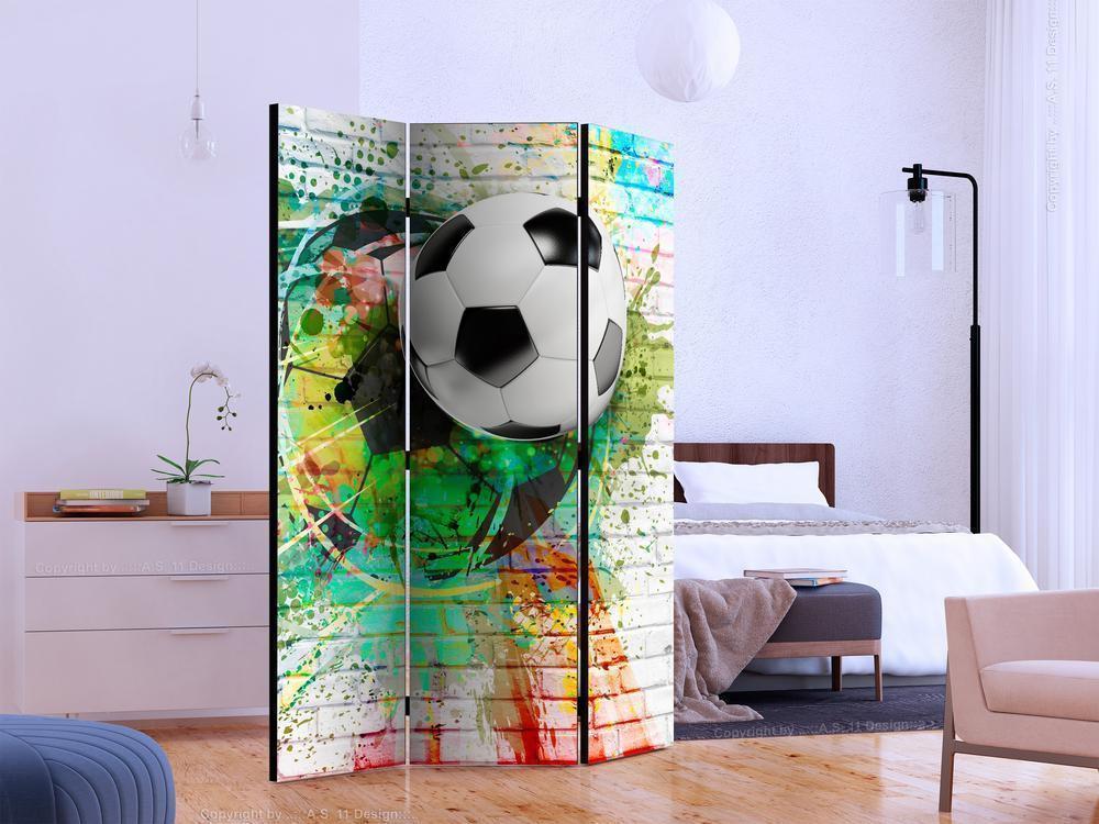 Decorative partition-Room Divider - Colourful Sport-Folding Screen Wall Panel by ArtfulPrivacy