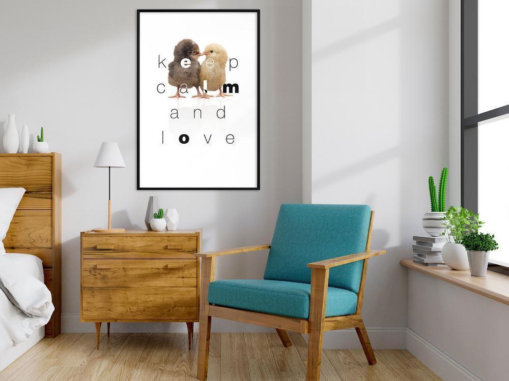 Typography Framed Art Print - Cute Chicks-artwork for wall with acrylic glass protection