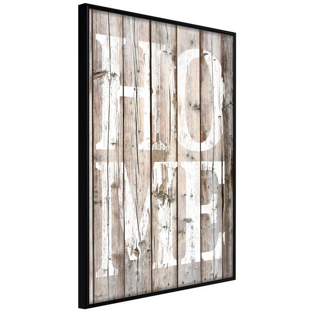 Typography Framed Art Print - Vintage: Home-artwork for wall with acrylic glass protection