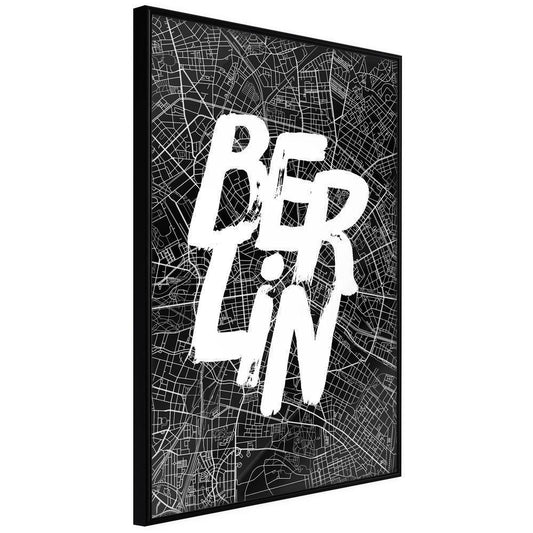 Wall Art Framed - Negative Berlin [Poster]-artwork for wall with acrylic glass protection