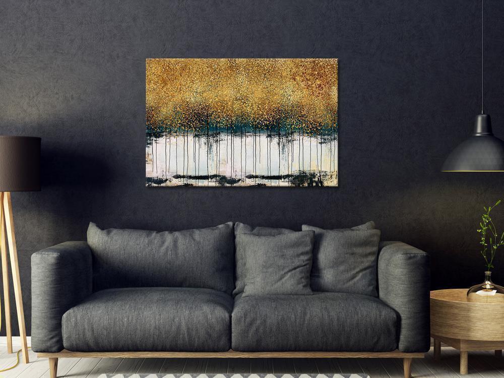 Canvas Print - Gilded Nature (1 Part) Wide-ArtfulPrivacy-Wall Art Collection