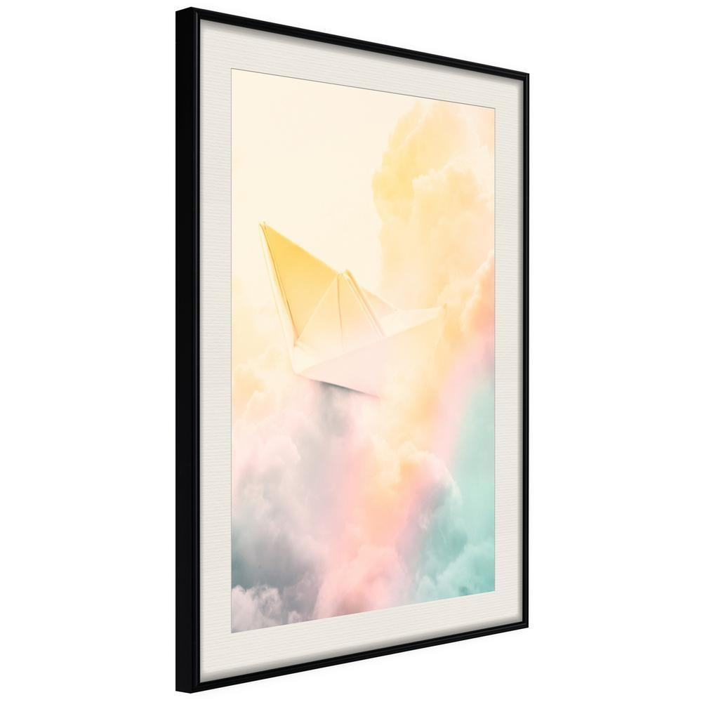 Botanical Wall Art - Paper Boat-artwork for wall with acrylic glass protection