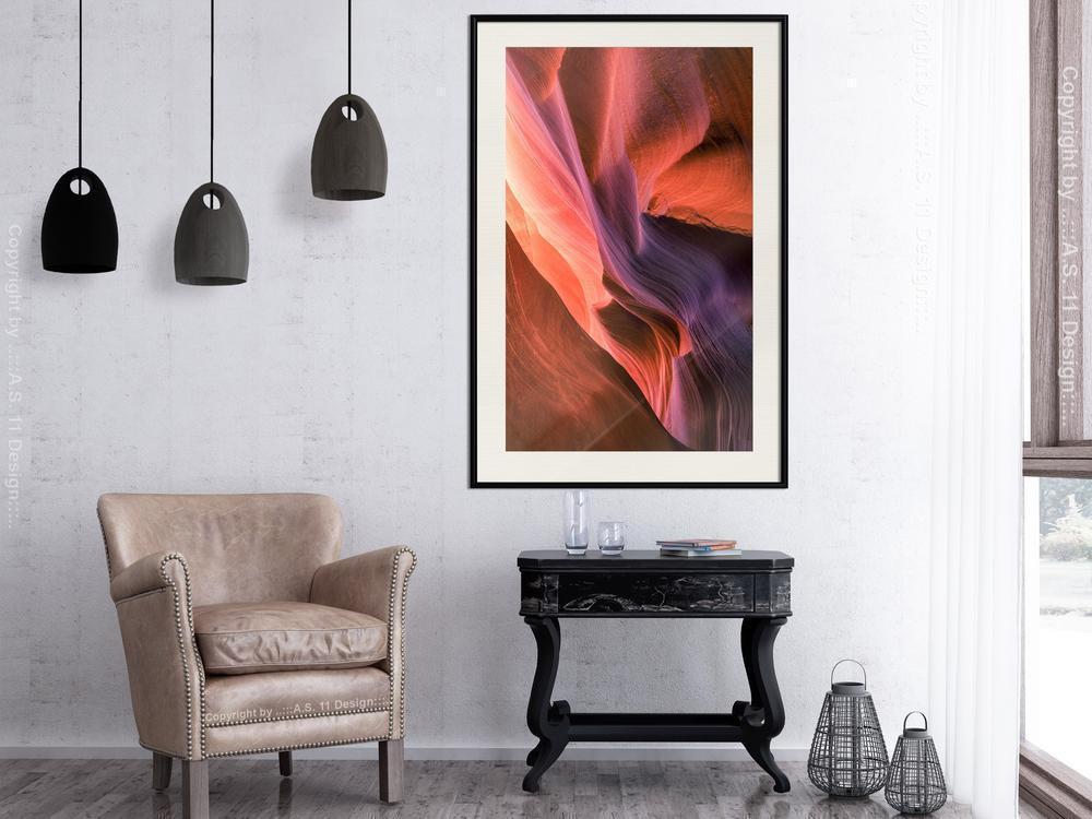 Framed Art - Shades of Purple II-artwork for wall with acrylic glass protection