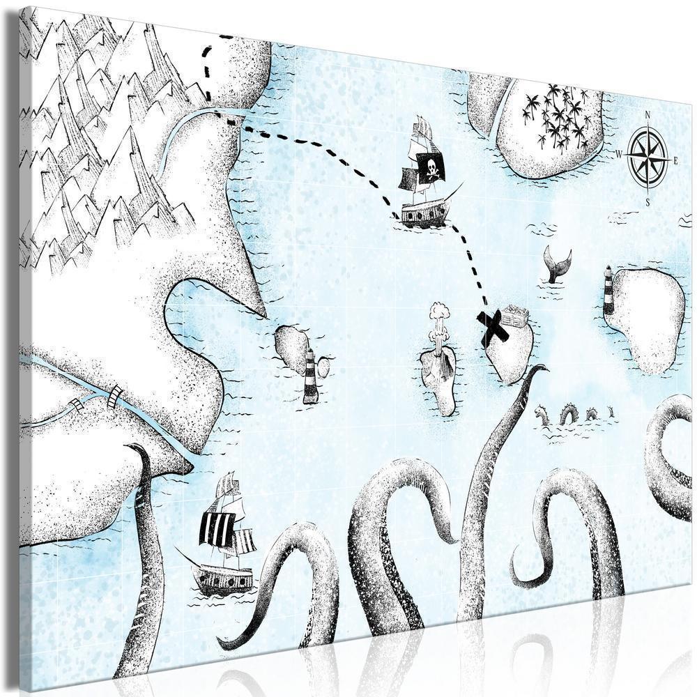 Canvas Print - Treasure Map (1 Part) Wide-ArtfulPrivacy-Wall Art Collection