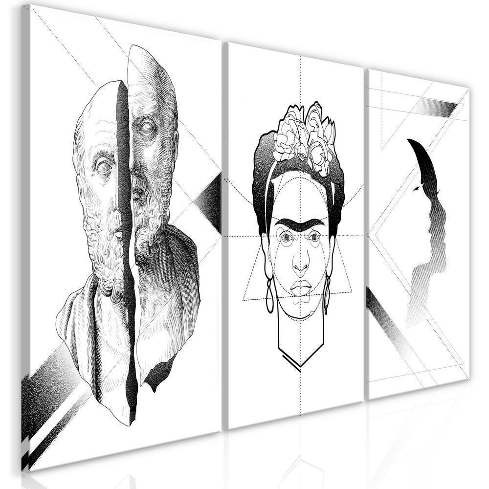 Canvas Print - Facial Composition (3 Parts)-ArtfulPrivacy-Wall Art Collection