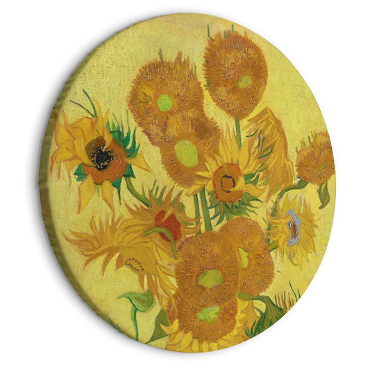 Tableau rond sur toile - Tournesols (Vincent van Gogh)