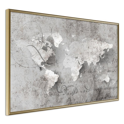 Typography Framed Art Print - World of Words-artwork for wall with acrylic glass protection