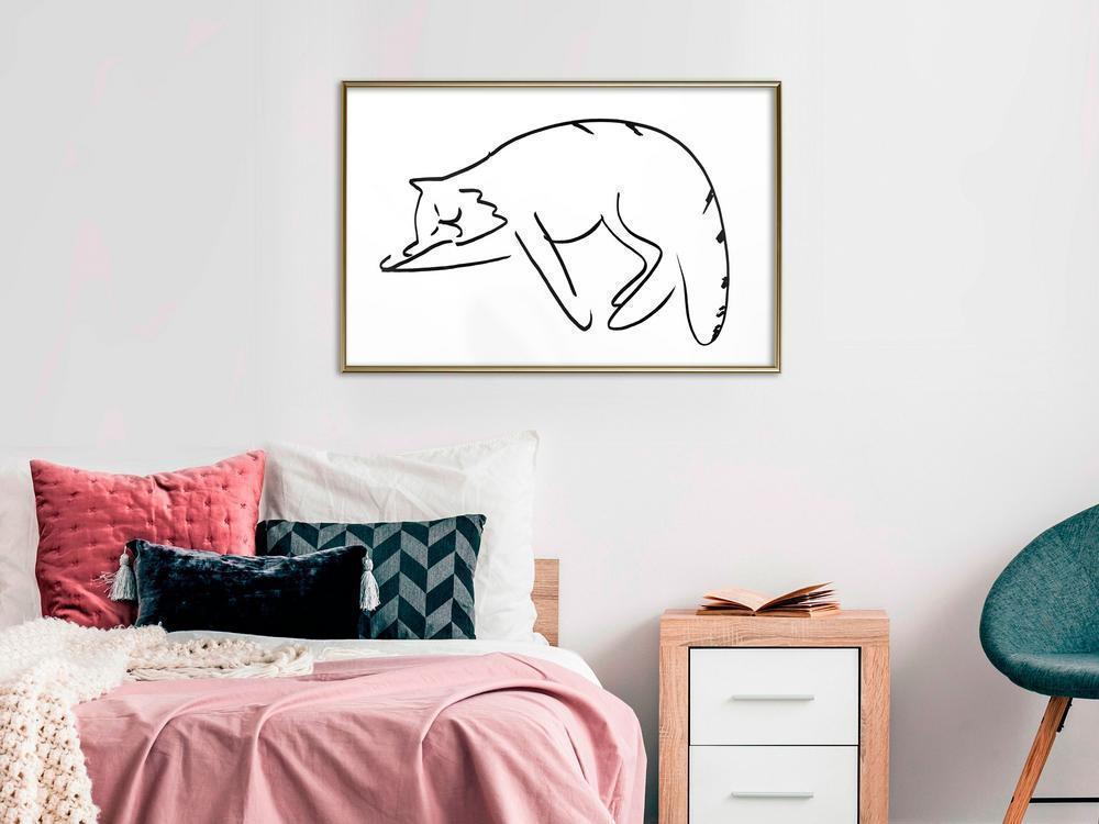 Black and white Wall Frame - Well-Deserved Rest-artwork for wall with acrylic glass protection