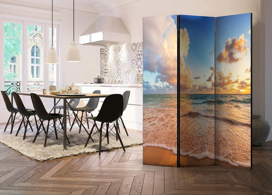Decorative partition-Room Divider - Morning by the Sea-Folding Screen Wall Panel by ArtfulPrivacy