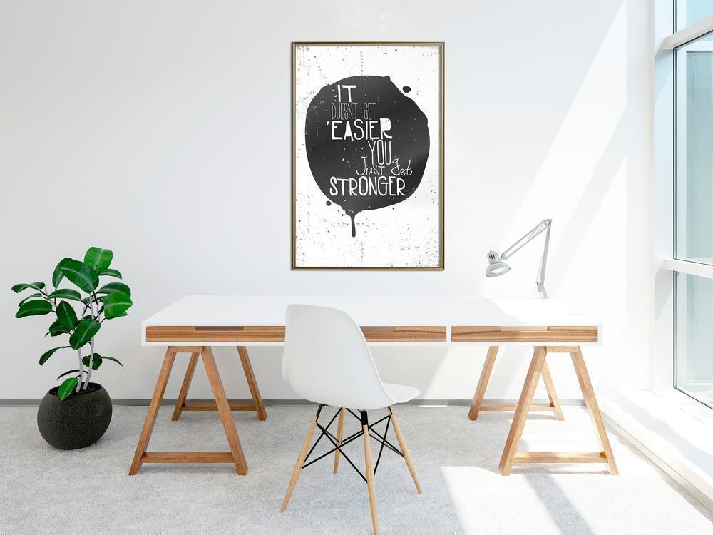 Motivational Wall Frame - It Doesn't Get Easier-artwork for wall with acrylic glass protection