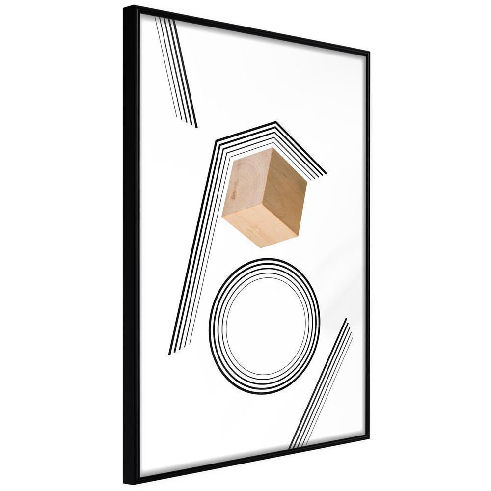 Abstract Poster Frame - Cube in a Trap-artwork for wall with acrylic glass protection