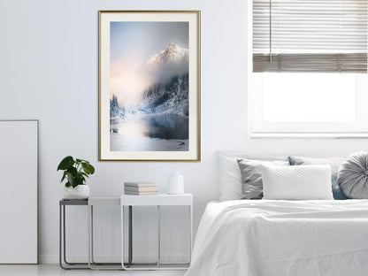 Framed Art - Winter in the Mountains-artwork for wall with acrylic glass protection