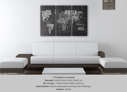 Cork board Canvas with design - Decorative Pinboard - El Mundo-ArtfulPrivacy
