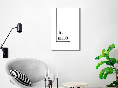 Canvas Print - Minimalistic Motto (1 Part) Vertical-ArtfulPrivacy-Wall Art Collection