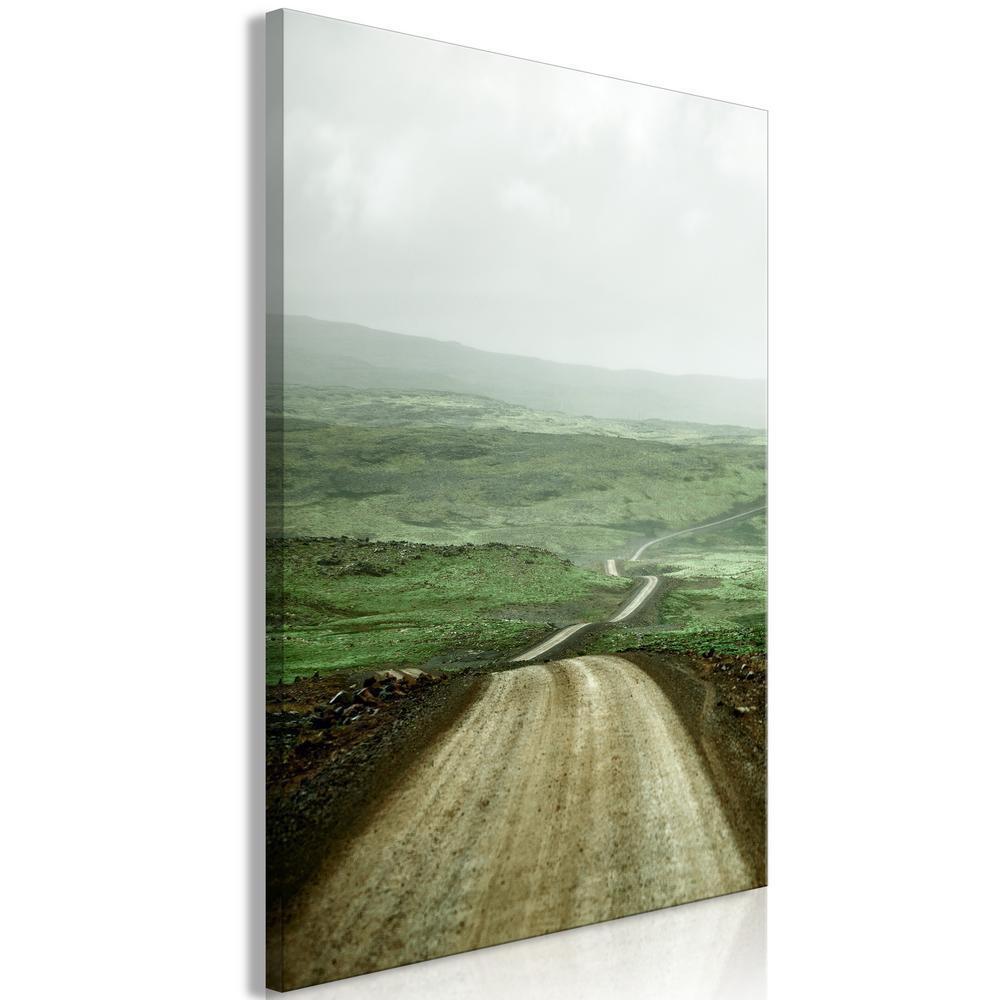 Canvas Print - Road Across the Plains (1 Part) Vertical-ArtfulPrivacy-Wall Art Collection