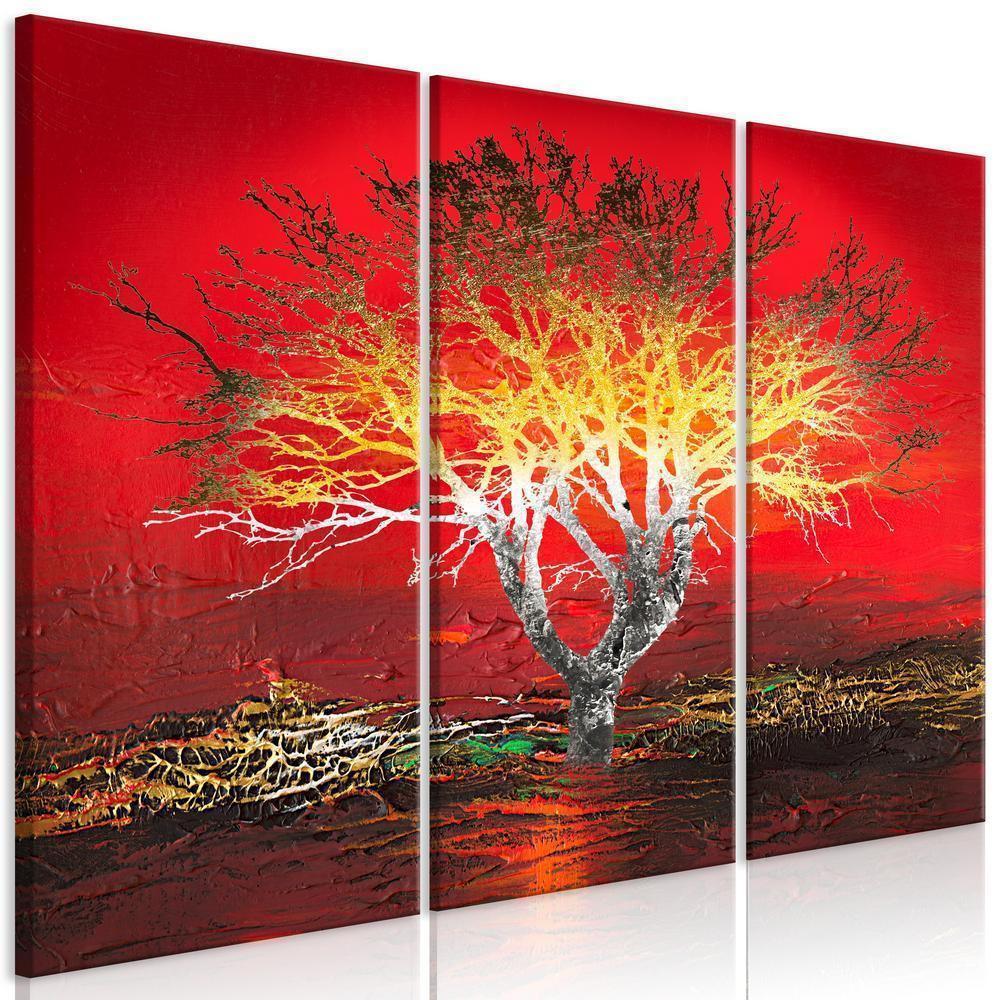 Canvas Print - Fiery Sky (3 Parts)-ArtfulPrivacy-Wall Art Collection